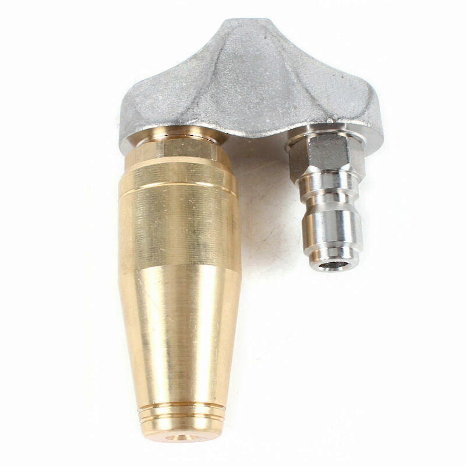 High Pressure Washer Sewer Drain Nozzle - 1/4 Inch, Gold/silver