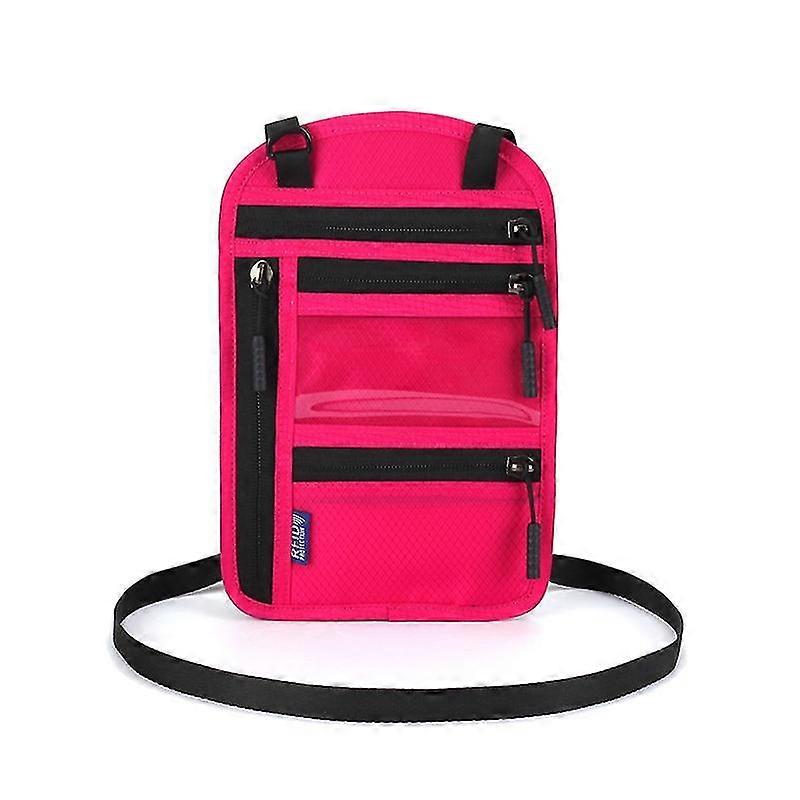 Theft Blocking Passport Holder Wallet With Neck Stash Pouch For Travel Abroad