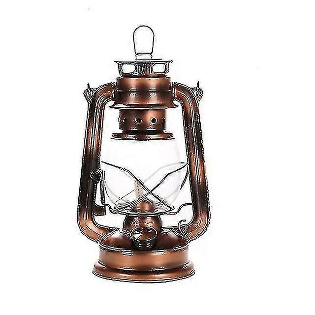 19/25/28 ס"מ ברזל עתיק שמן ברונזה מנורת נפט פנס נייד רטרו חיצוני קמפינג אורות וינטאג ' דף הבית כריסס תפאורה