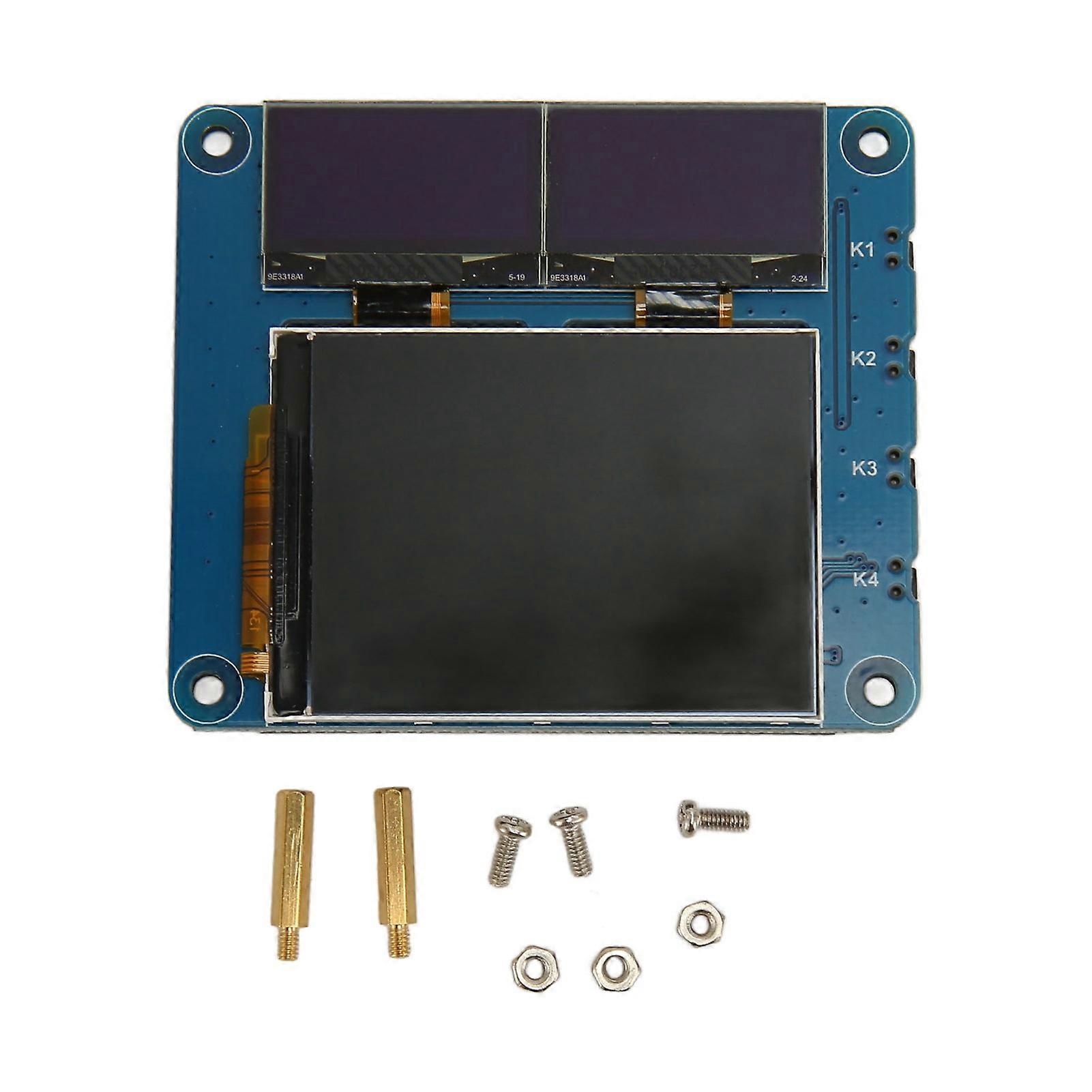 2-Zoll-LCD-IPS-Display und Dual-0,96-Zoll-Blaulichtdioden-Display, 3-in-1-Display-Erweiterungskarte für RPi