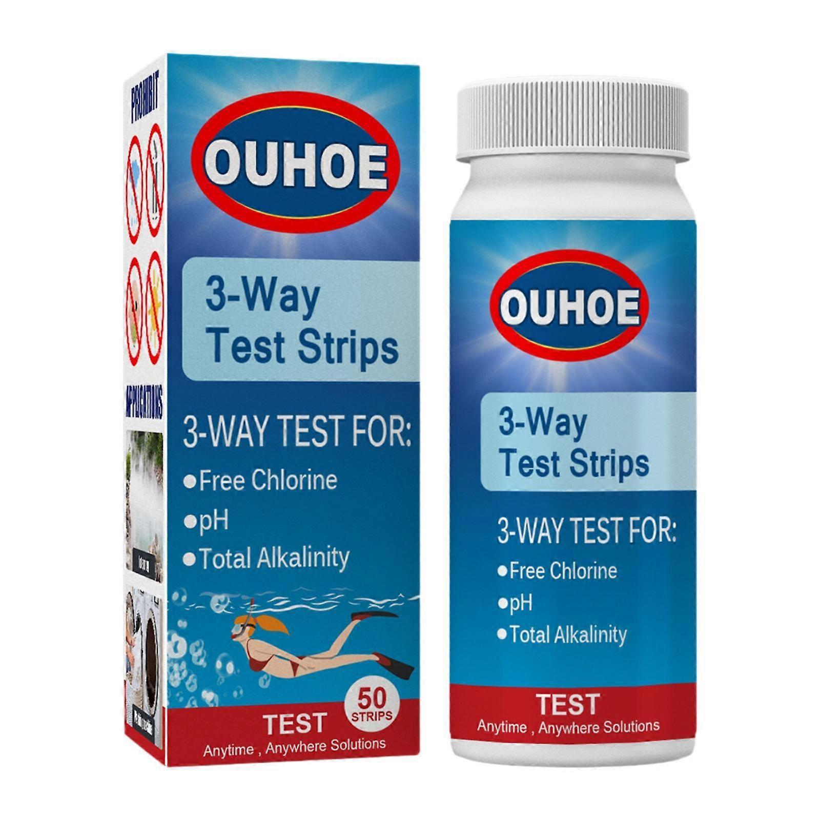 50 st PH-testremsor vattenkvalitetstest för SPA dricksvatten akvarium
