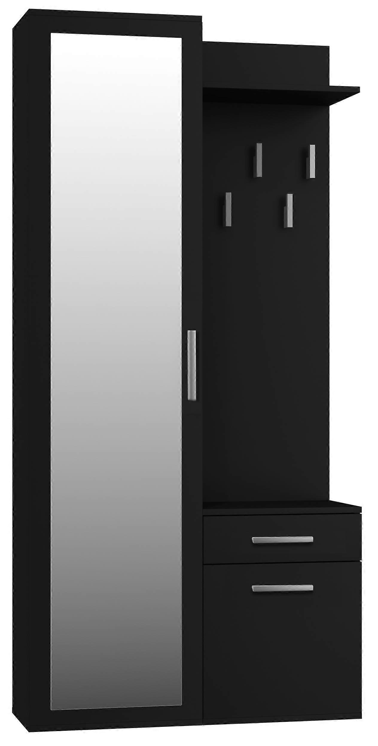 Kleiderschrank Duo schwarz matt