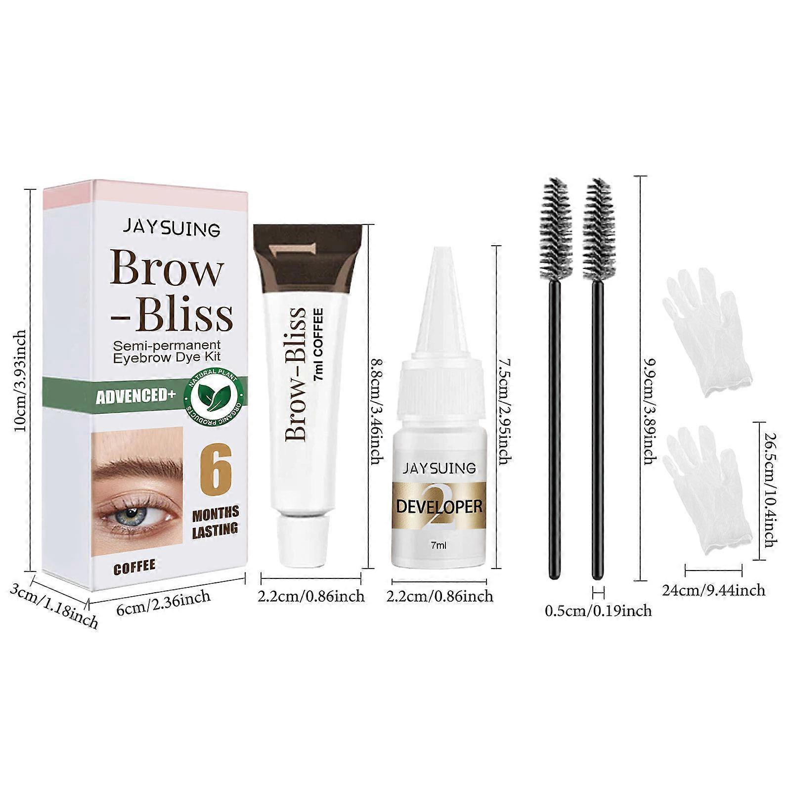 Semi-Permanent Eyebrow Tinting Kit Long Lasting Technology Embracing Nature With Plant-Based 7ml+7ml