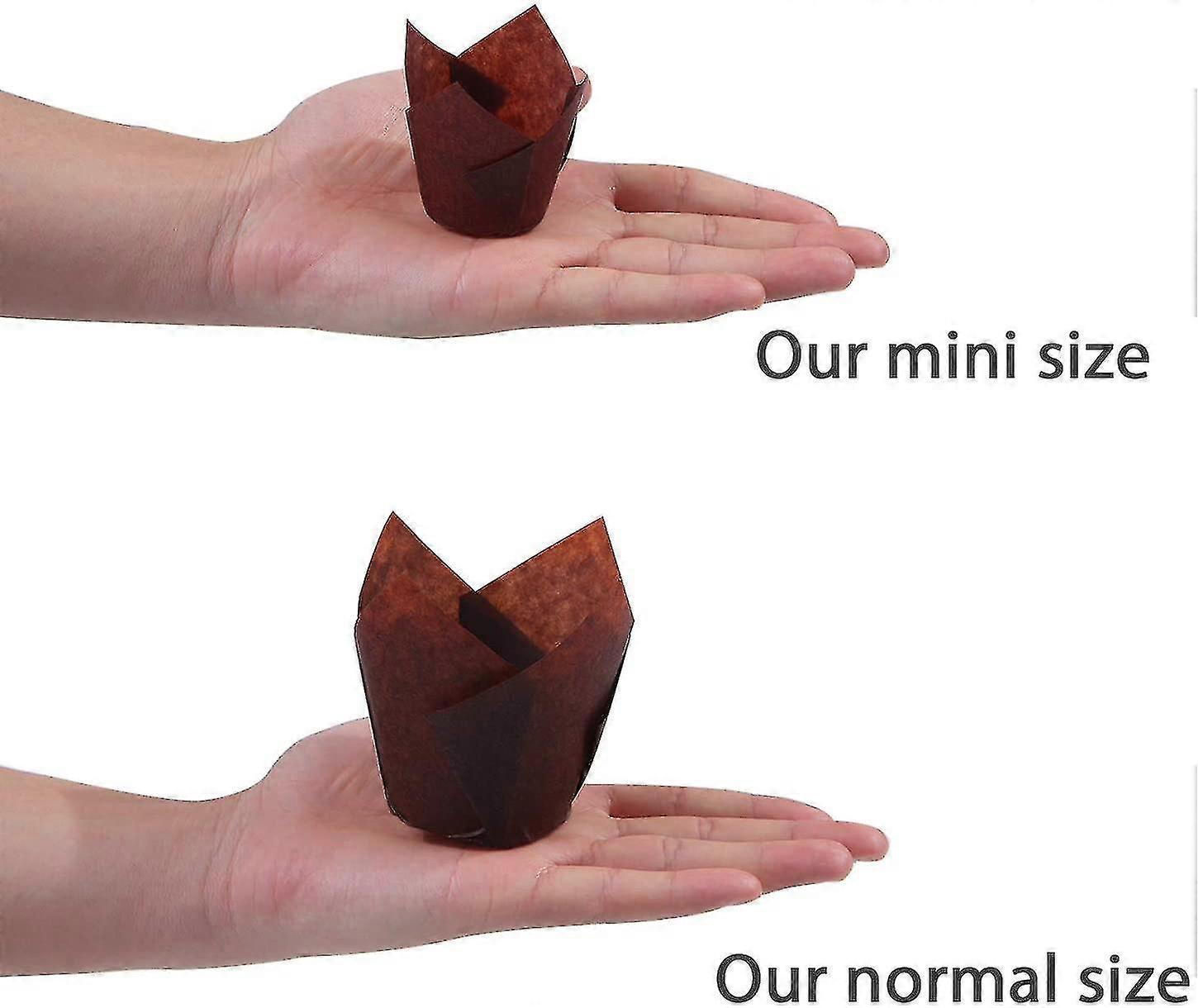 150 stk Mini Bagekopper Tulip Bagekopper Cupcake Liners