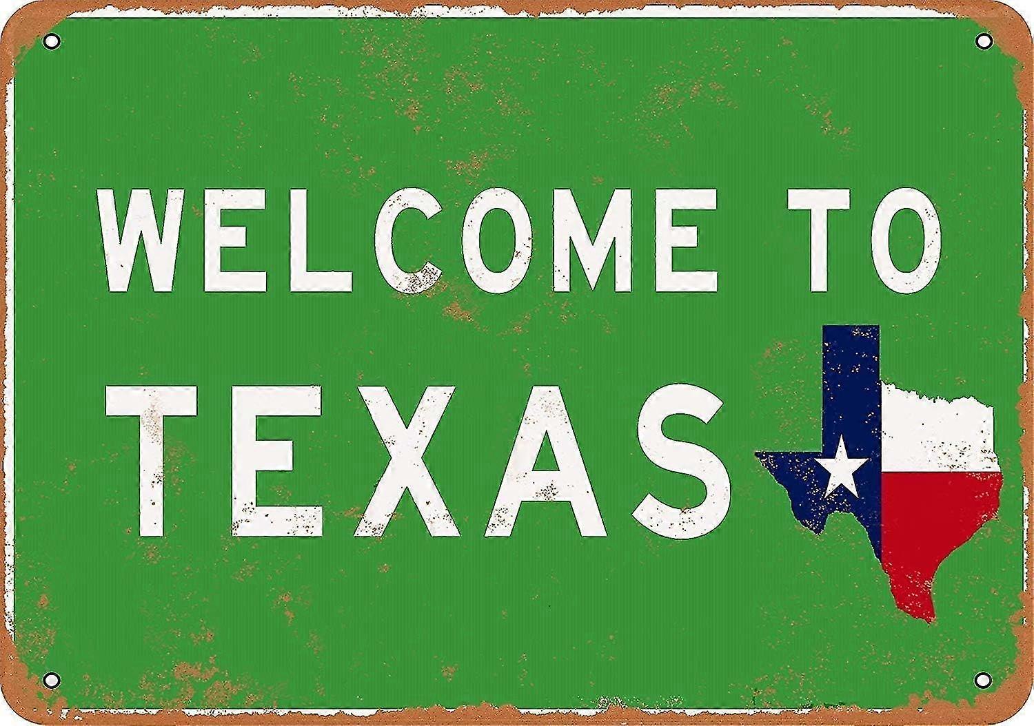 Sinais 8x12 polegadas OU 12x16 polegadas Inch Tin Sign - Bem-vindo ao Texas - Metal Sign Vintage Look Garage Man 