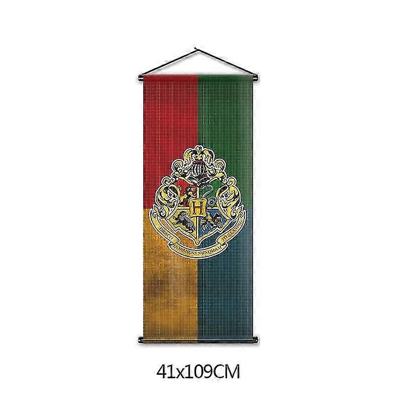 Harry Potter Fans Plaid Hanging Flag Hogwarts School Of Witchcraft And Wizardry Flag Tapestry Interior Scene DecorationHogwarts