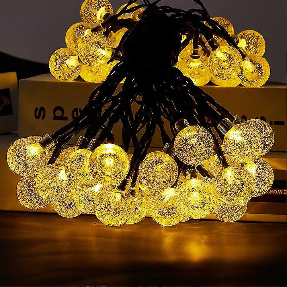 Solar Bubble Ball Light String Waterproof Led Fairy Lights Decorative Light String