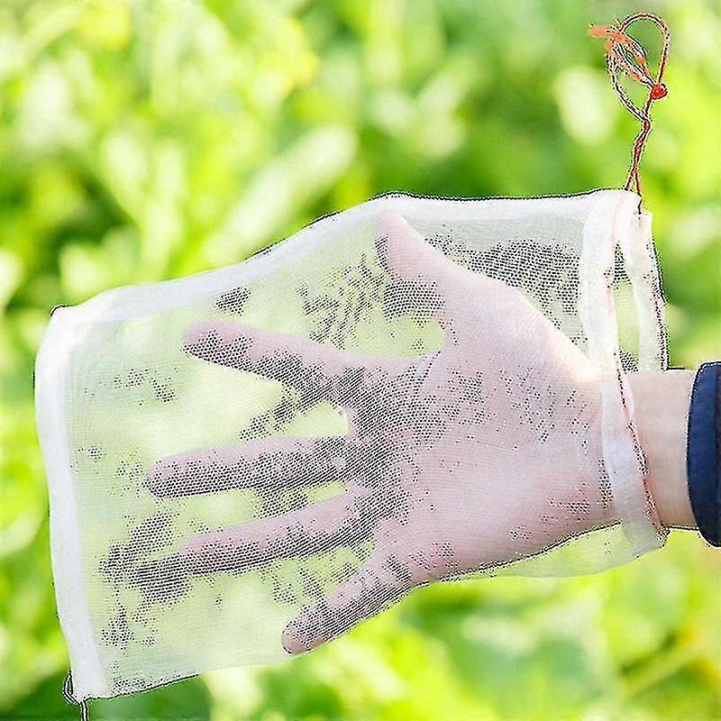 100pcs Garden Plants Fruit Net Protector Mesh Bag Prevent Against Insect Pest Bird(kui)