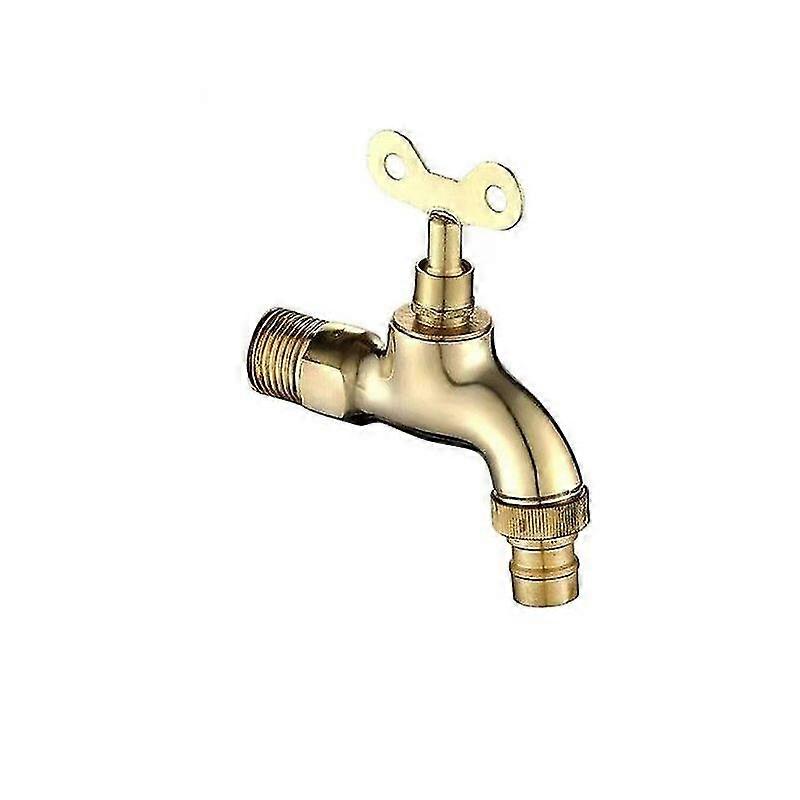 Full Copper With Lock Outdoor Faucet Vintage Faucet Anti-theft Key Switch Slow Open Faucet