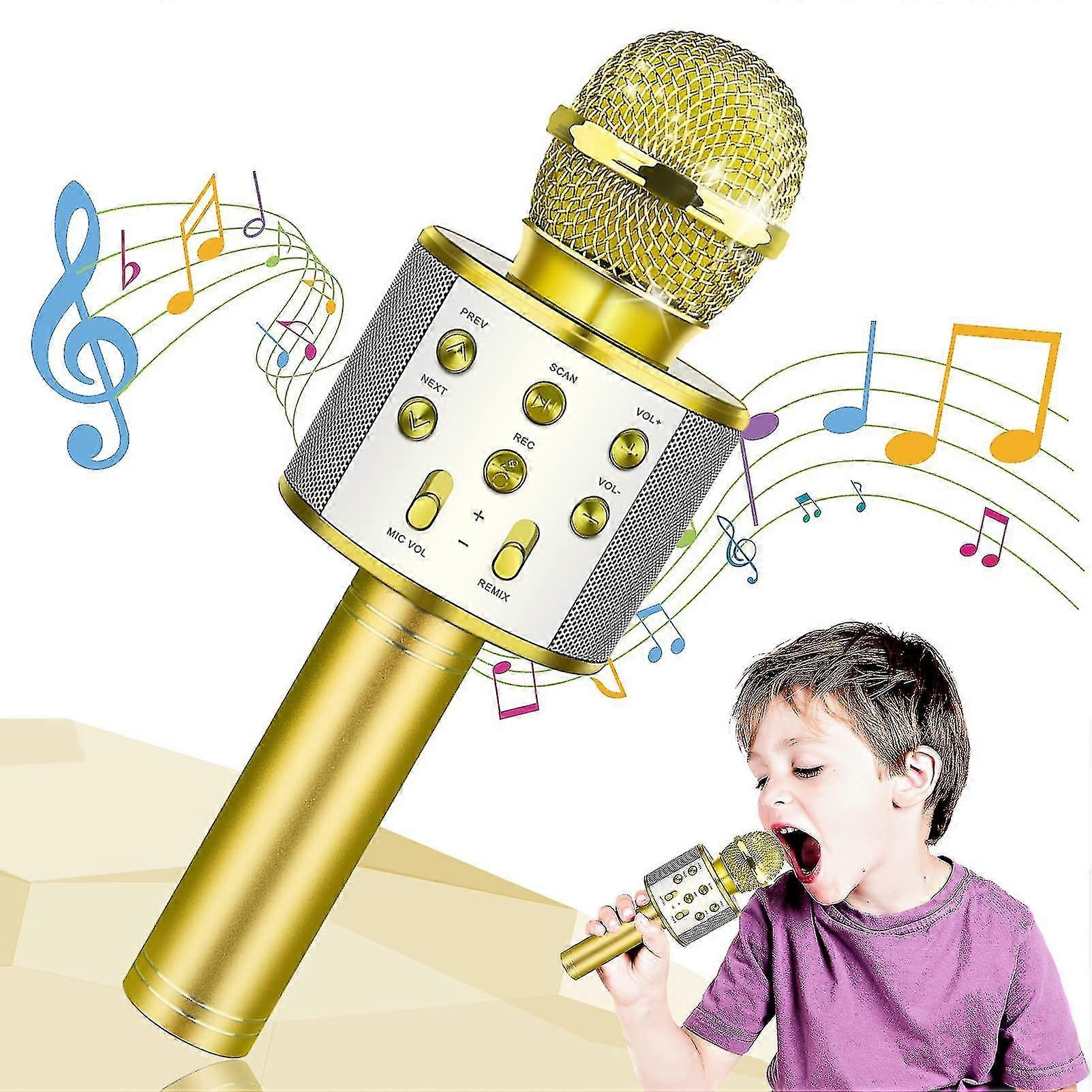 Karaoke Trådløs Mikrofon Bluetooth Håndholdte Mikrofoner For Barn Gutter Jenter Læring Leker Høyttaler Karaoke Maskin