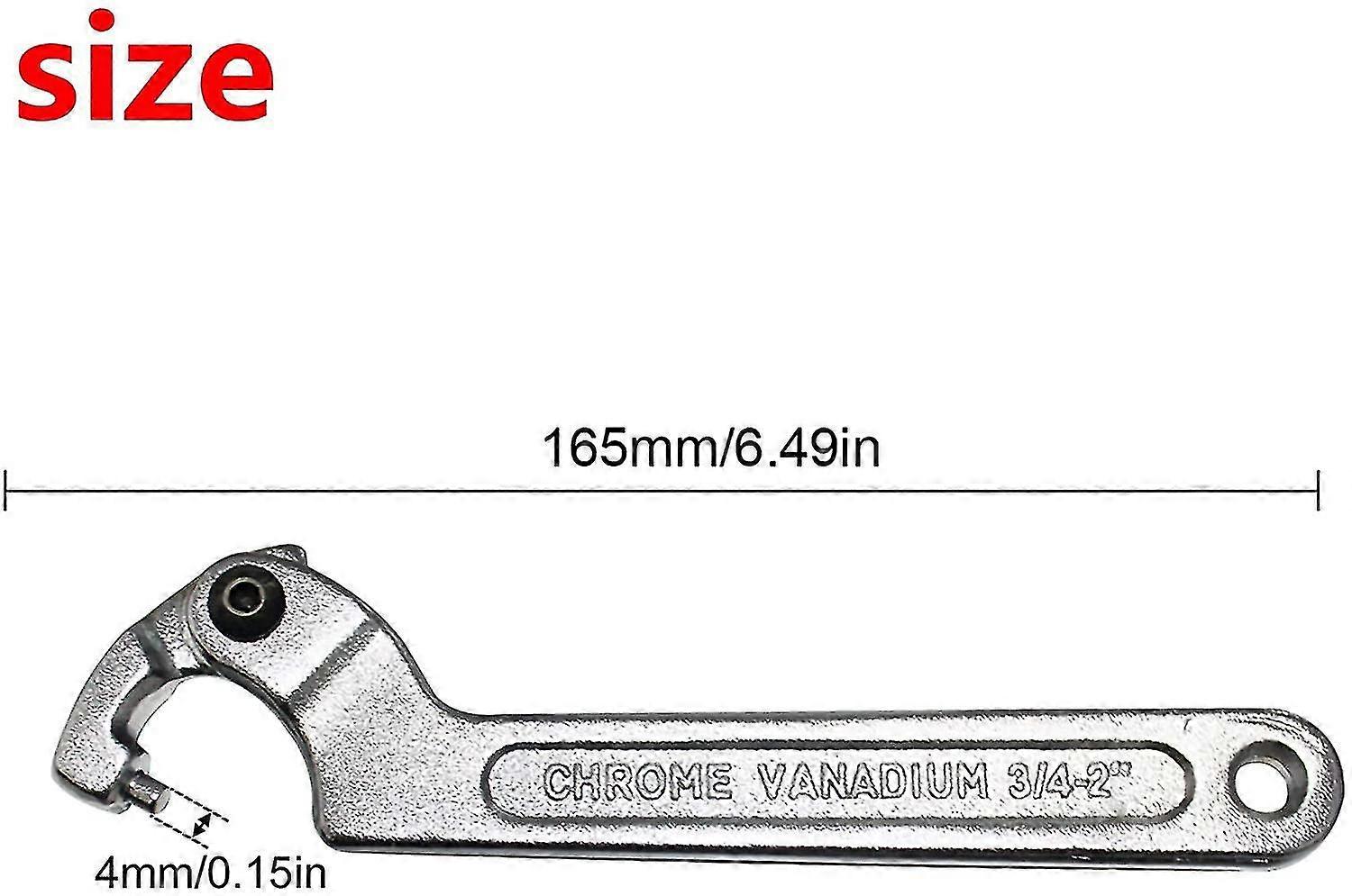 Crescent Wrench Round Nut Adjustable Hook Wrench Ultrasonic Die Wrench Adjustable Hook Wrench (round Head, 3/4-2" (19-51 Mm))