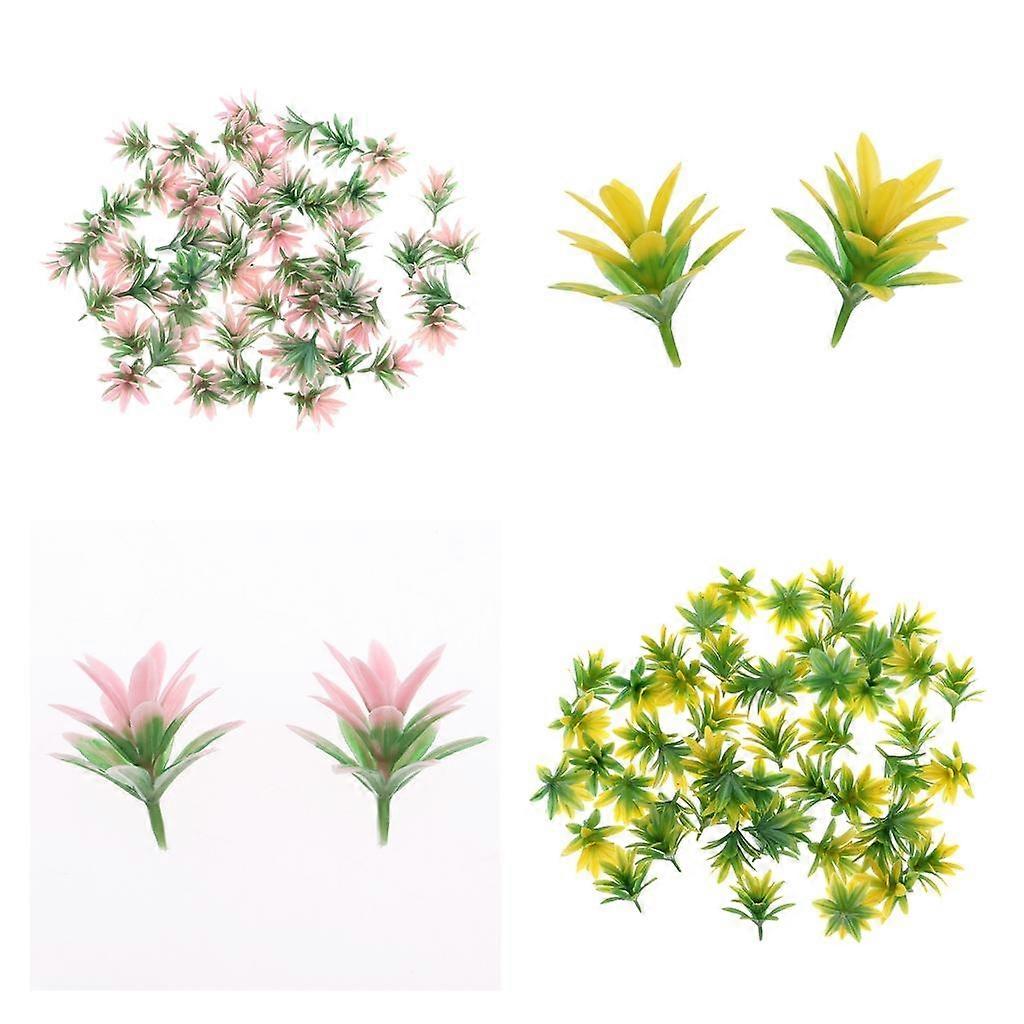 100pc Miniature Flower Tree Landscape Railways Garden Auxiliary Decor Layout