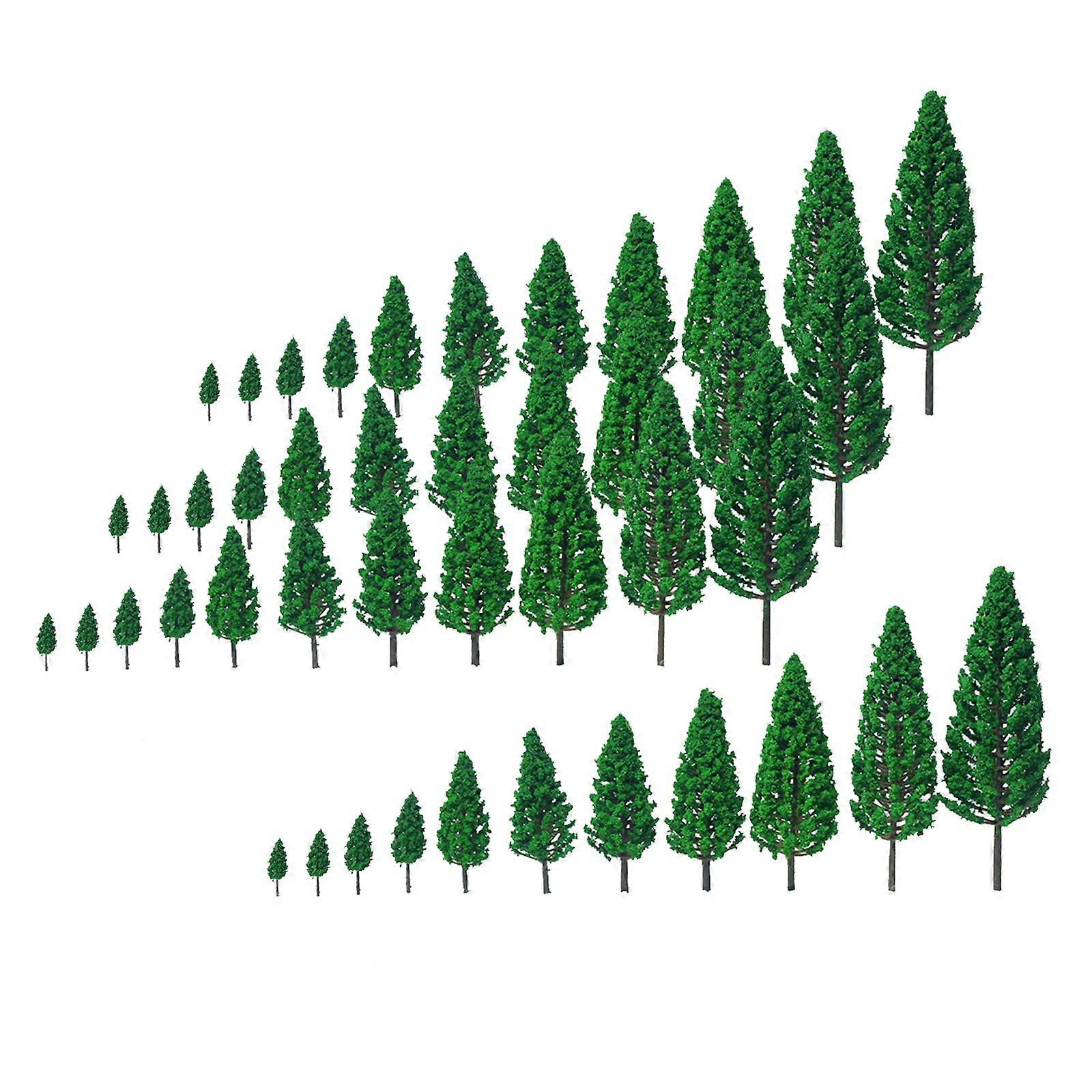 14 Pieces Train Railway Scene Tree Models