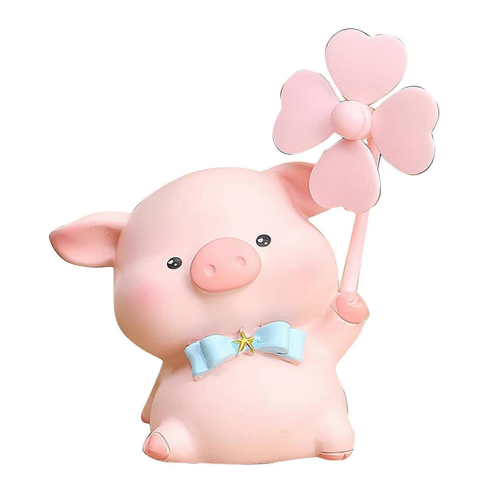 Resin Pig Animal Ornament Figurine Decoration for Vehicle Desktop and Office