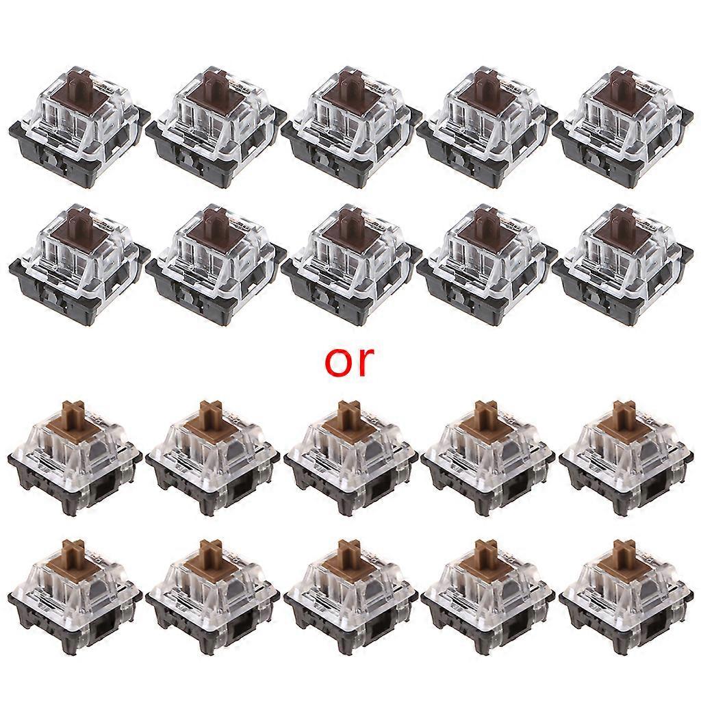 10 Pieces Brown Switches for Cherry MX Clone Gateron MX Switches Mechanical