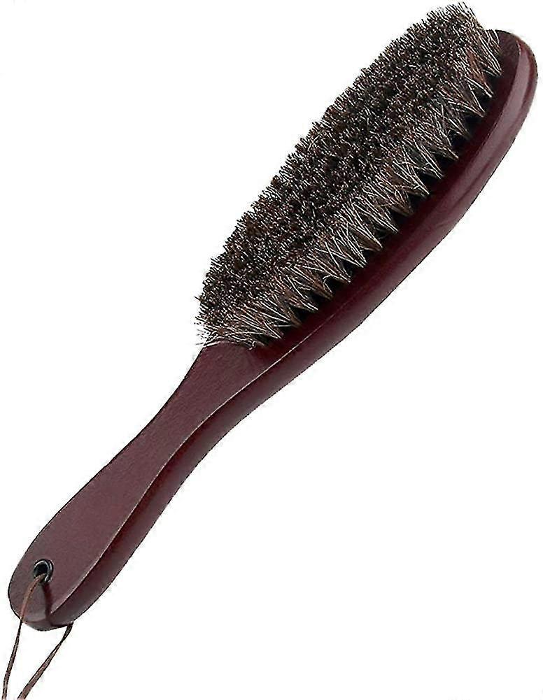 Anti-Lint Clothes Brush. With Soft Real Horsehair And Wooden For A Man'S