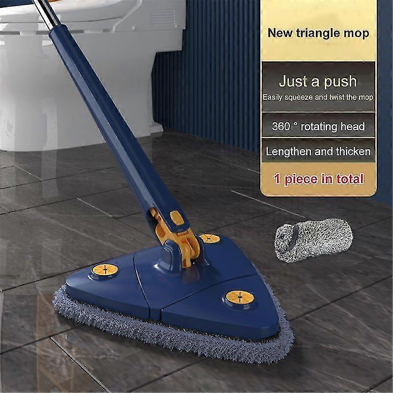 360 Rotatable Adjustable Cleaning Mop Telescopic Triangle Mop For Tub/