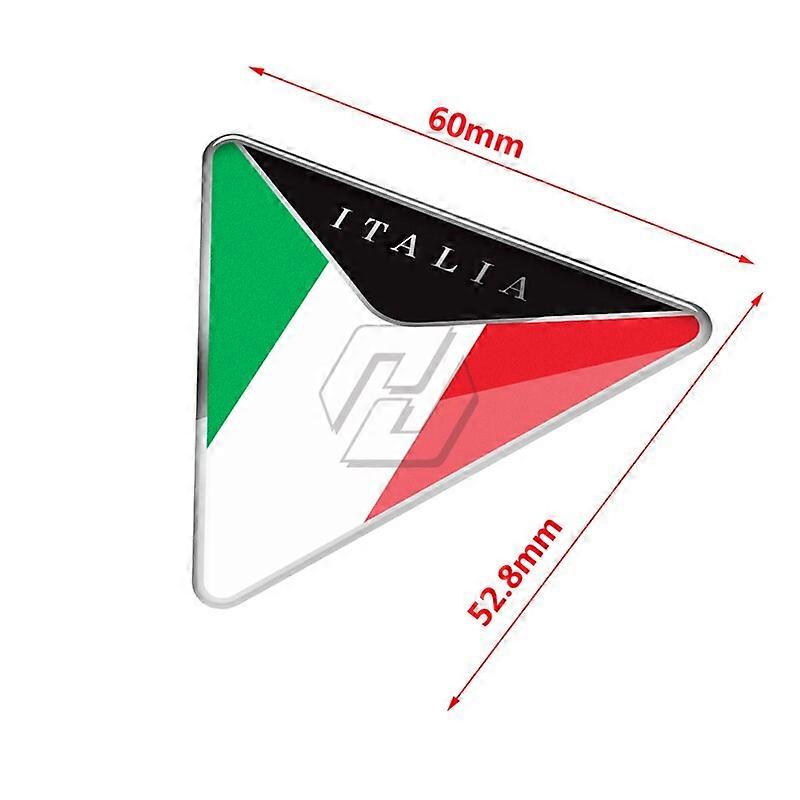 For Ducati Aprilia Piaggio Vespa Honda Yamaha Kawasaki Suzuki Decals 3D Motorcycle Decal Italy Flag Frame Sticker Motorcycle Knee & Shin Guards