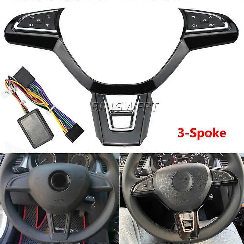Car Accessories For Skoda Superb Yeti Rapid Octavia Multifunction Steering Wheel Control Switch Volume Phone Audio Button Vehicle Steering Wheel Cover