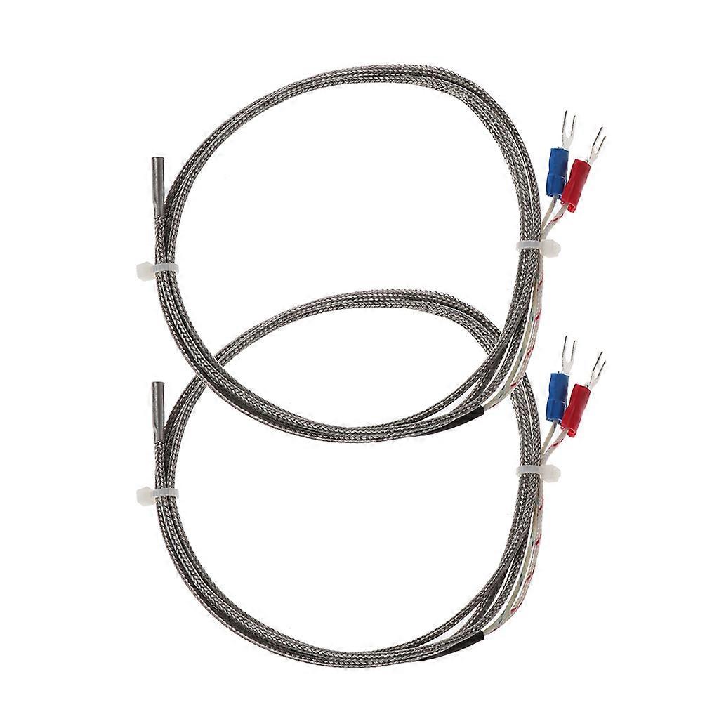 2Pcs 1m K-Type 0 to 600 Degree Thermocouple Temperature Controller Sensor Probe