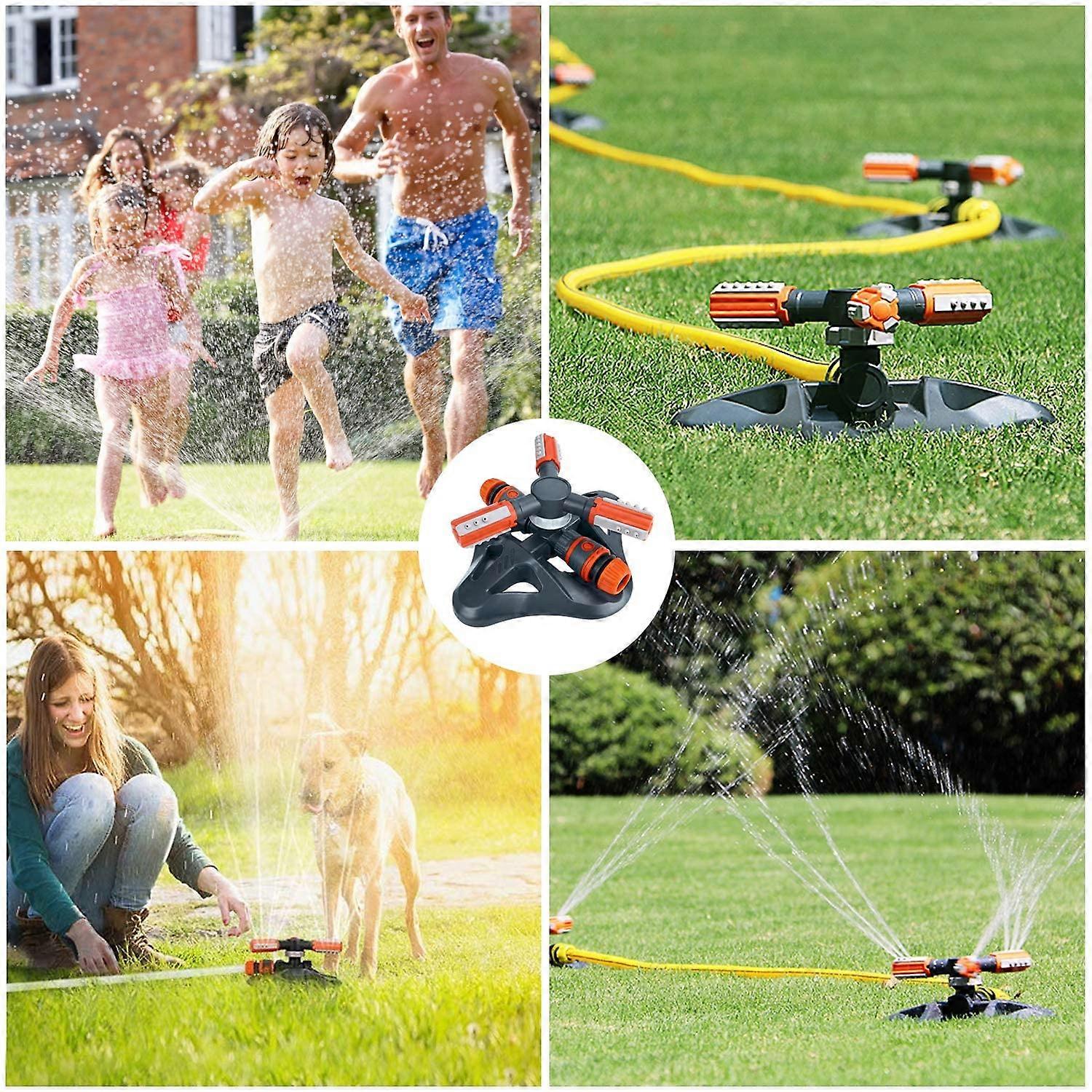 MOSIKEN Rotating Lawn Sprinkler - Adjustable Yard Sprinkler For Large Areas