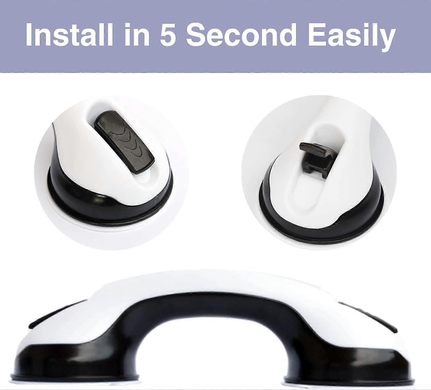 12-Inch Shower Grab Bars - 2 Pack Safety Handles For Elderly Bathroom With Strong Suction Cups