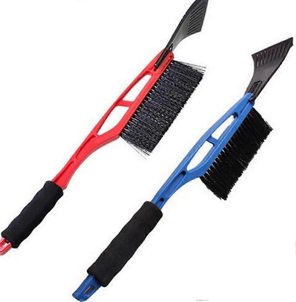 Car Vehicle Snow Ice Scraper 21" Snowbrush Shovel Removal Brush for Vehicle Car Windshields Windows (Blue and Red)