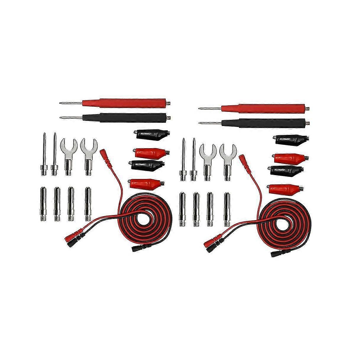 16-in-1 Multimeter Test Leads Kit Replaceable Test Probes+alligator Clip+ Spade Plug + 4mm Banana P