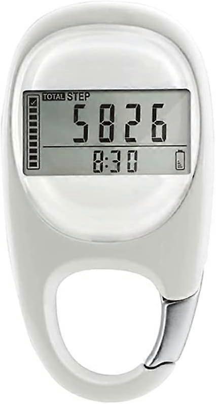 Pedometer with clip Portable 3D digital, pedometer for accurate recording of steps and miles / kilom