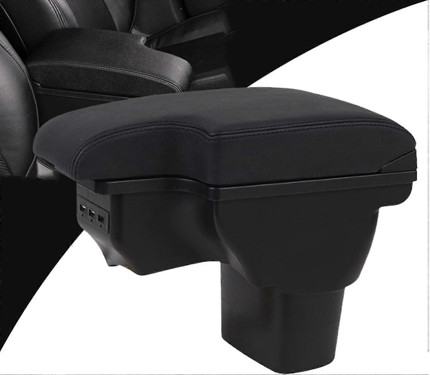 Exquisite Tocsho for Nissan Juke Armrest Box Consoles Double Layer Storage Cowhide Leather