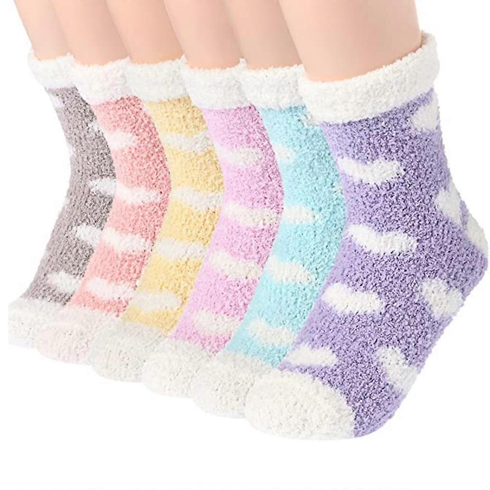 12 Pairs Of Women's Plush Socks Keep Warm And Comfortable In Winter, Fluffy Super Soft Slippers Socks