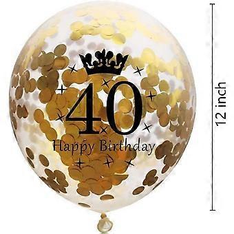 40 års Guld Heliumballong 18