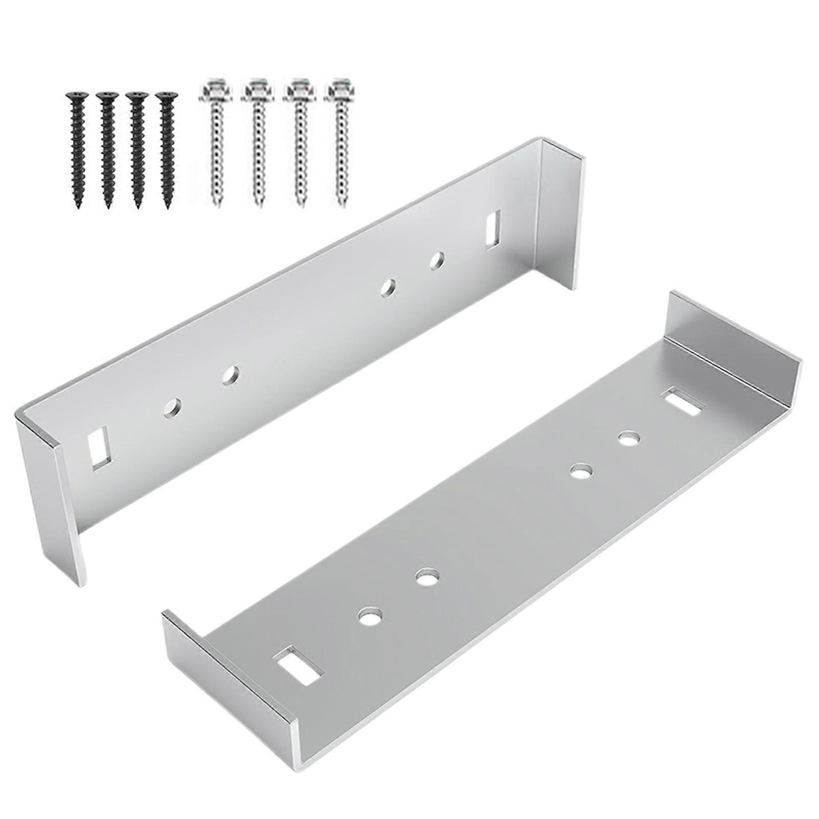 2Pcs Metal Mailbox Mounting Bracket with Screws Rustproof Corrosion Resistant Strong Load-bearing Mailbox Installation Kit