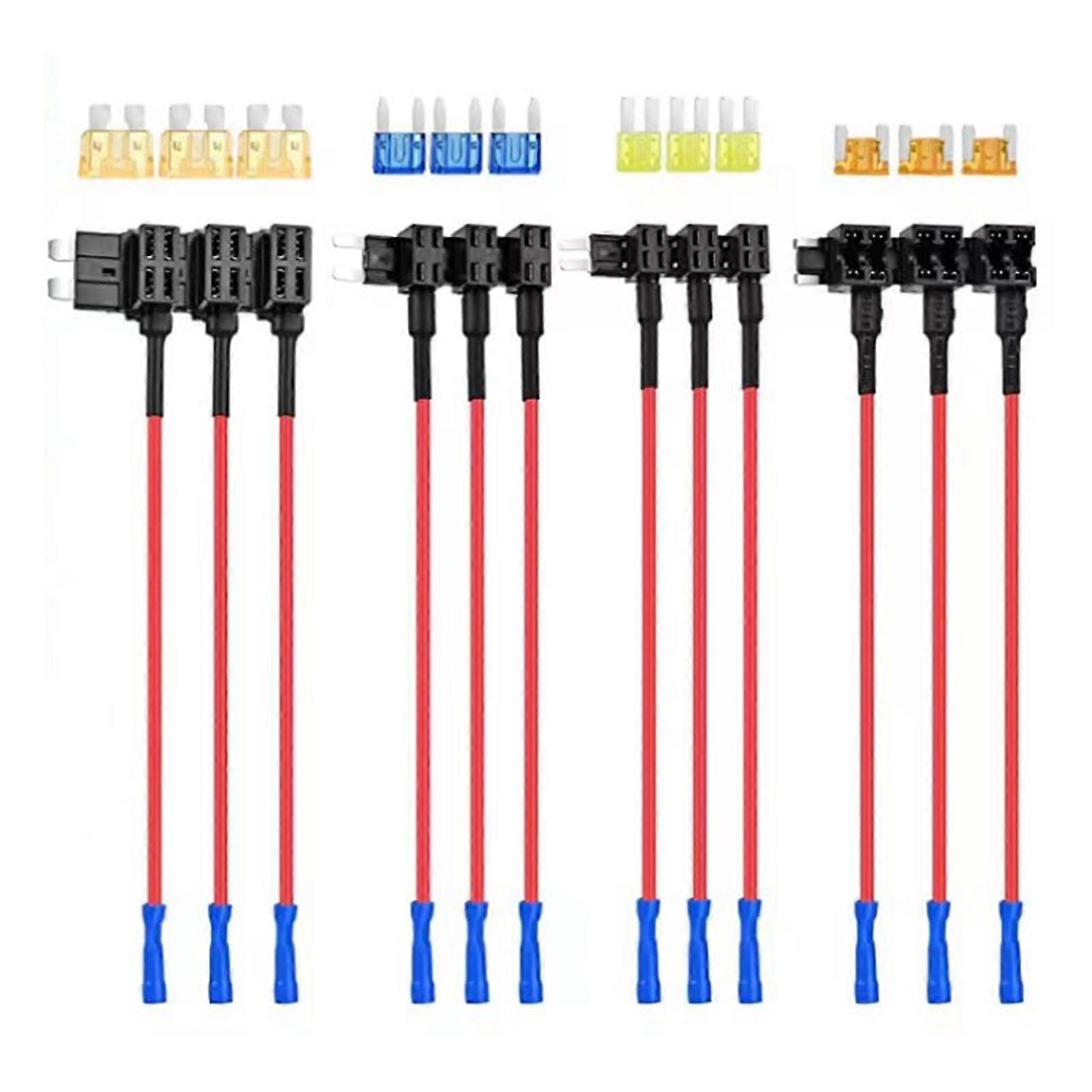 Adaptér pojistkového kohoutku Elektrické spotřebiče do auta Propojovací konektor Nízký profil Mini Micro Držák pojistek Mini Blade-Fuse Autopříslušenství