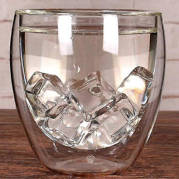 4pcs Wine Coffee Tea Glasses Double Walled 250ml