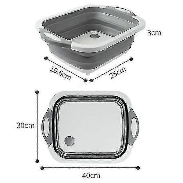 4 In 1 Kitchen Foldable Cutting Board Sinks Drain Basket Chopping Boards