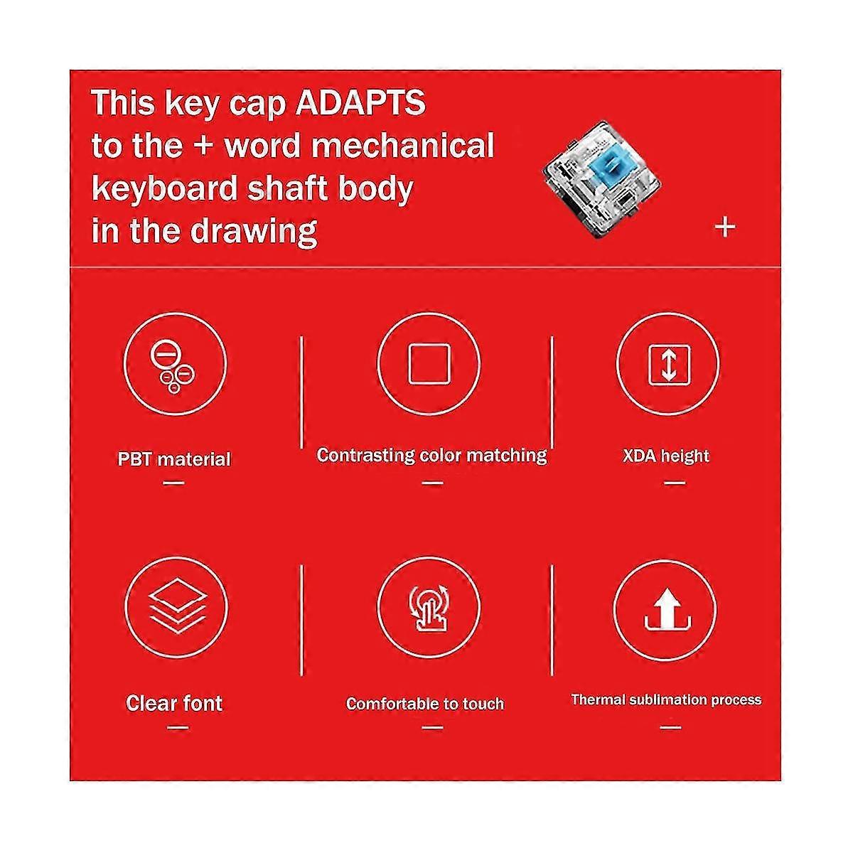 139-key Pbt Keycaps Xda Ball Cap Pbt Split Space Bar Cap -sided Sublimation Keycaps For Most Mechan