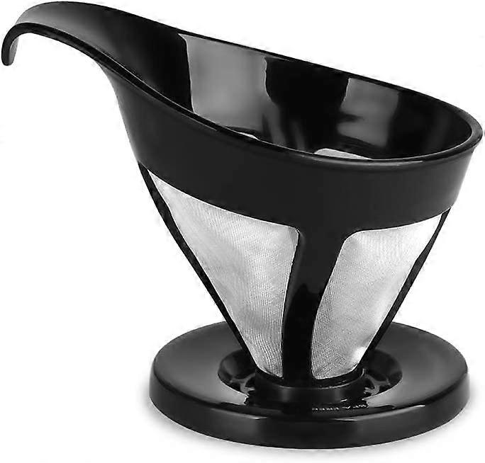 Pour Over Coffee Dripper Reusable Coffee Filter Paperless Drip Cup for Manual Coffee Maker, Mesh Cone Filter  (D-V2)