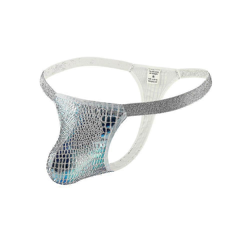 Hommes Sexy Jockstrap Sous-vêtements Bombe Pochette Slips Strings G-strings T-back Culottes-L-Light Blue