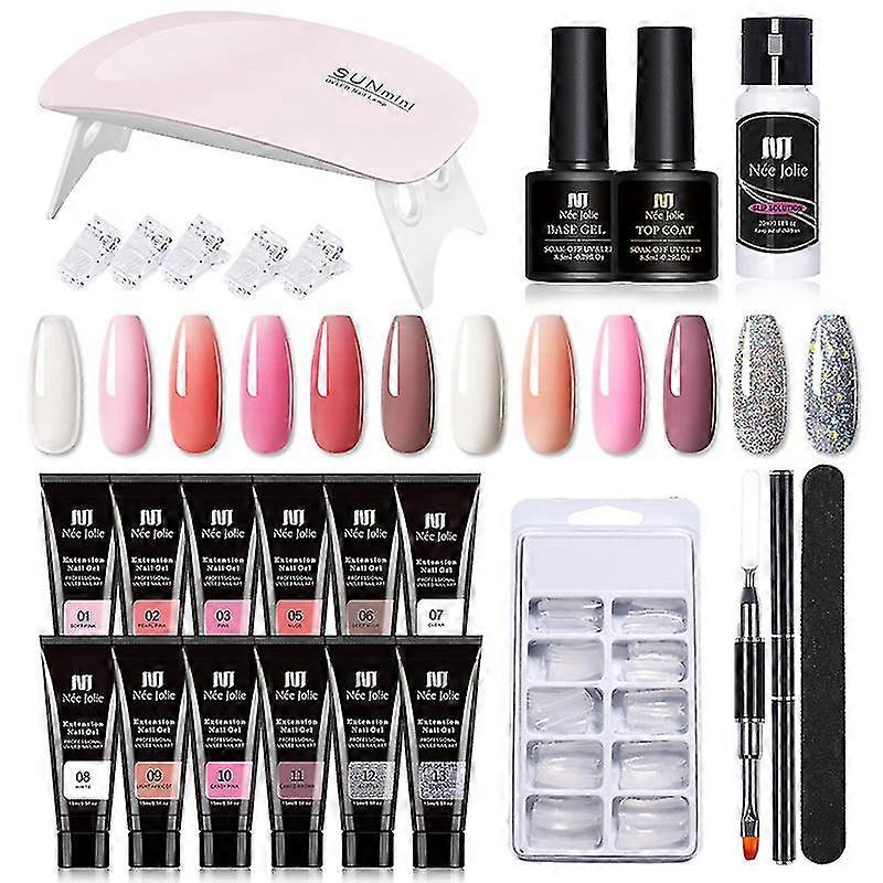 Set di nail art a 12 colori / set di strumenti per nail art per principianti