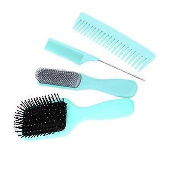 Detangling Hair Brush Set 4pcs for Curly Wet Dry Hair in Green