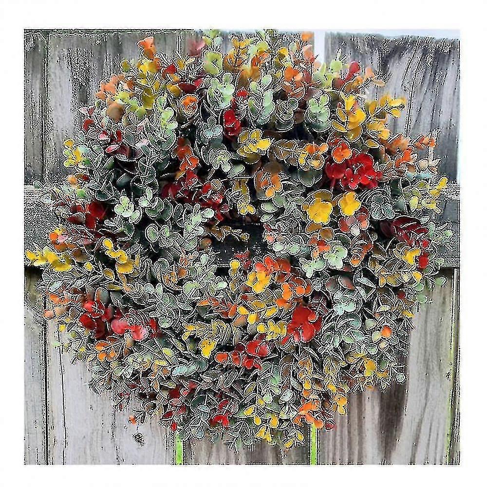 ホリデーデコレーション秋ユーカリ農家リースフロントドアは、すべての季節のための装飾品をぶら下げて秋の装飾Ns2