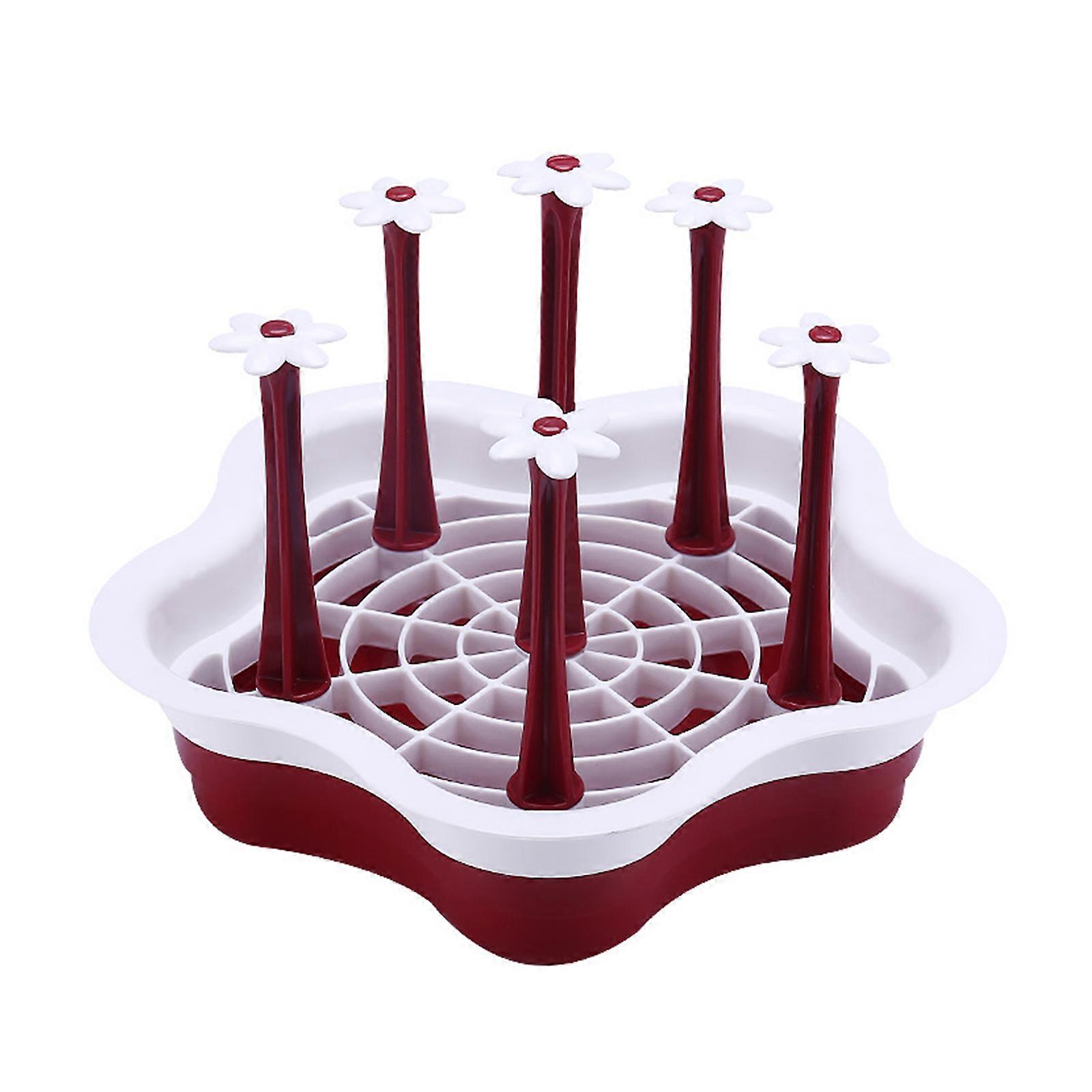 Drain Rack Water Bottle Drainer Stan MULTIPURPOSE Practical Kitchen Tool PP Drying Holder With The Flowers Shaped