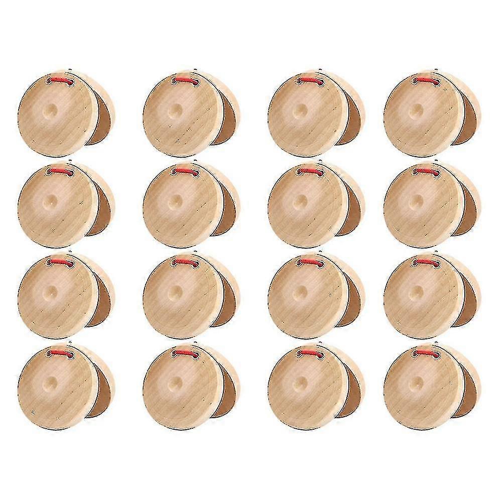 Musical Castanets Instrument Wooden Finger Castanets Percussion Rhythm Music Musical Instrument PerAA