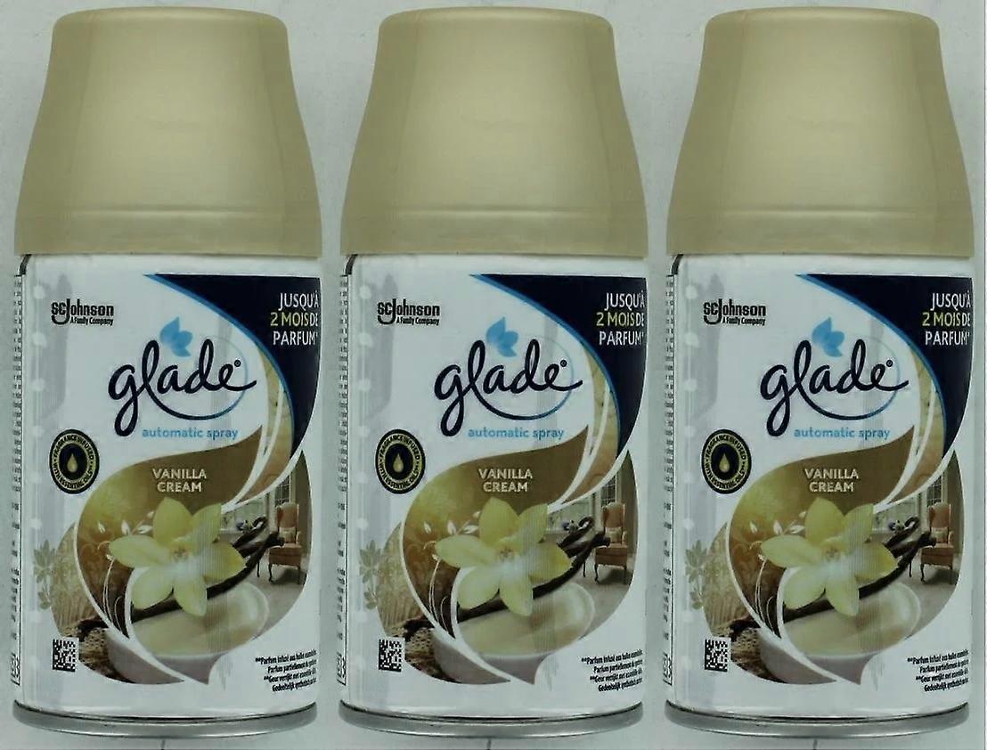 3 x Glade Automatic Spray Refill 269ml - Vanilla Cream