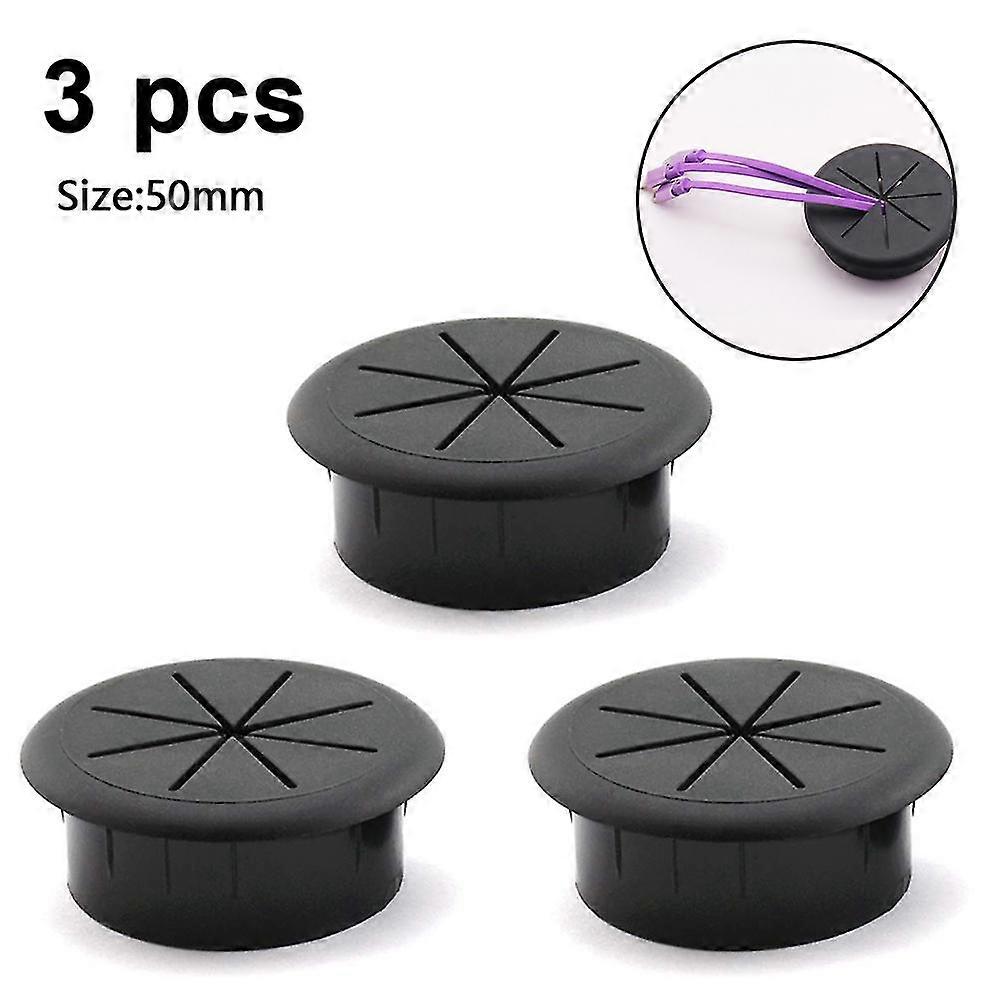 3PCS Desk Cord Grommets Wire Cable Hole Cover