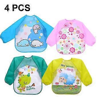 4 Pieces Of Eva Waterproof Children's Overalls, Baby Painting Clothes