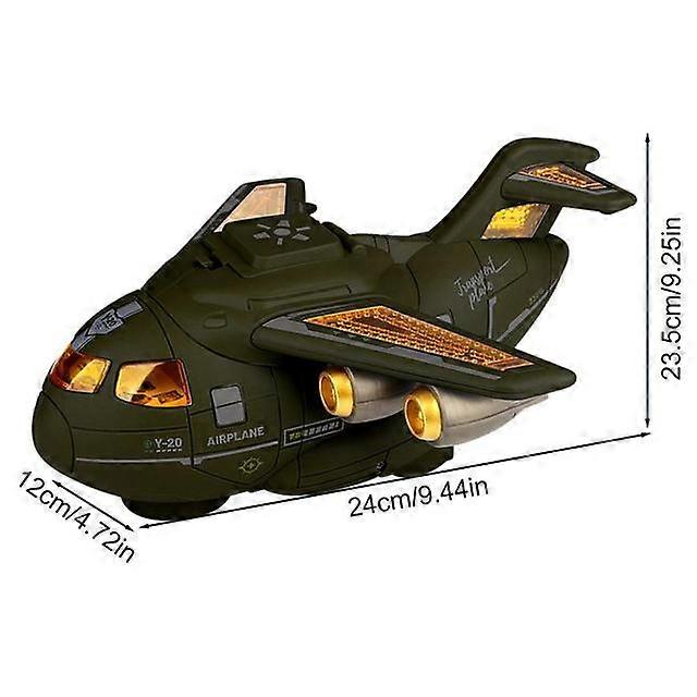 Battery Powered Airplane With Sound And Light Airplane Plane Toy With Mini Tank Birthday Gift Improving Grasping Power For Boys