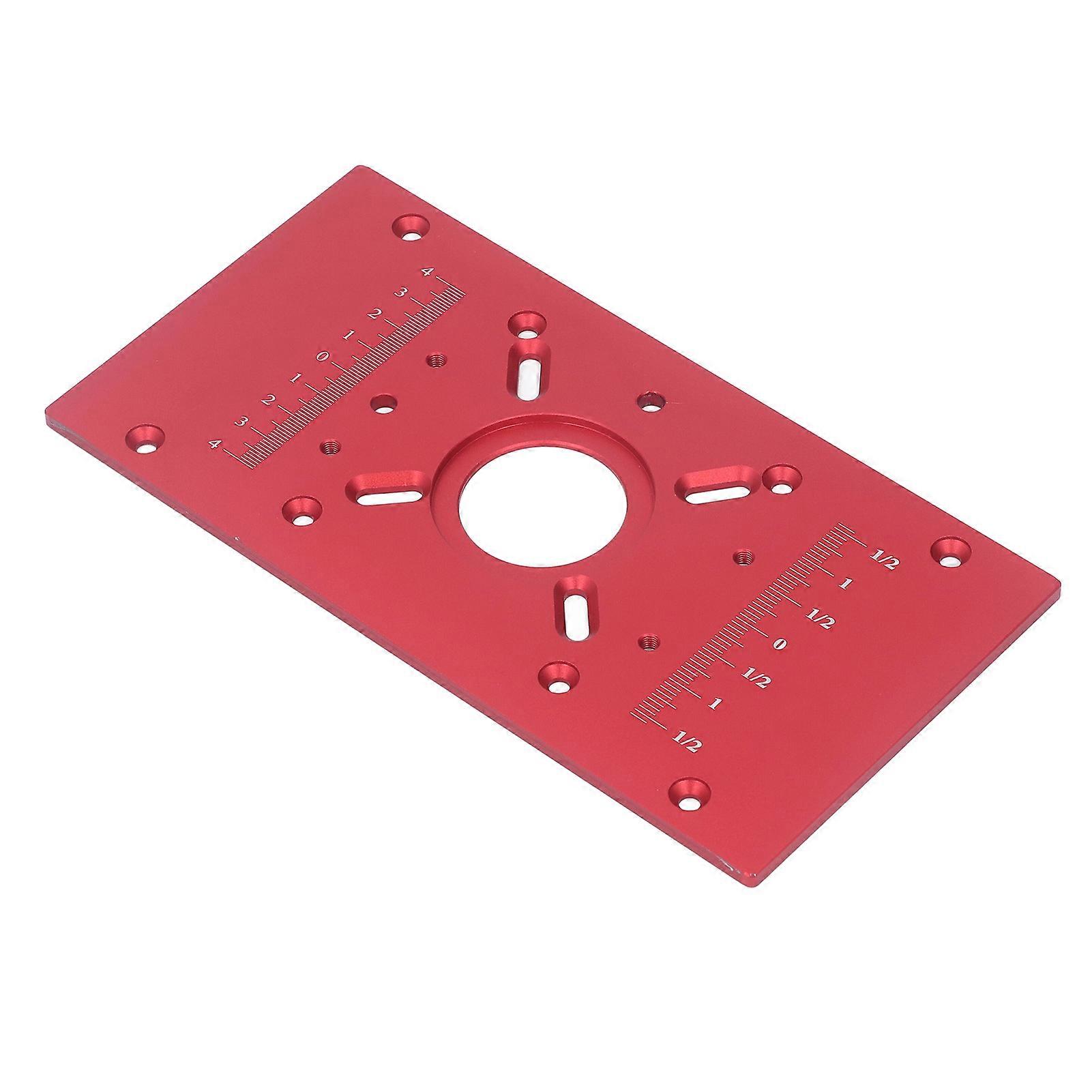Router Table Insert Plate M8 Aluminum Alloy Red Black Base Board