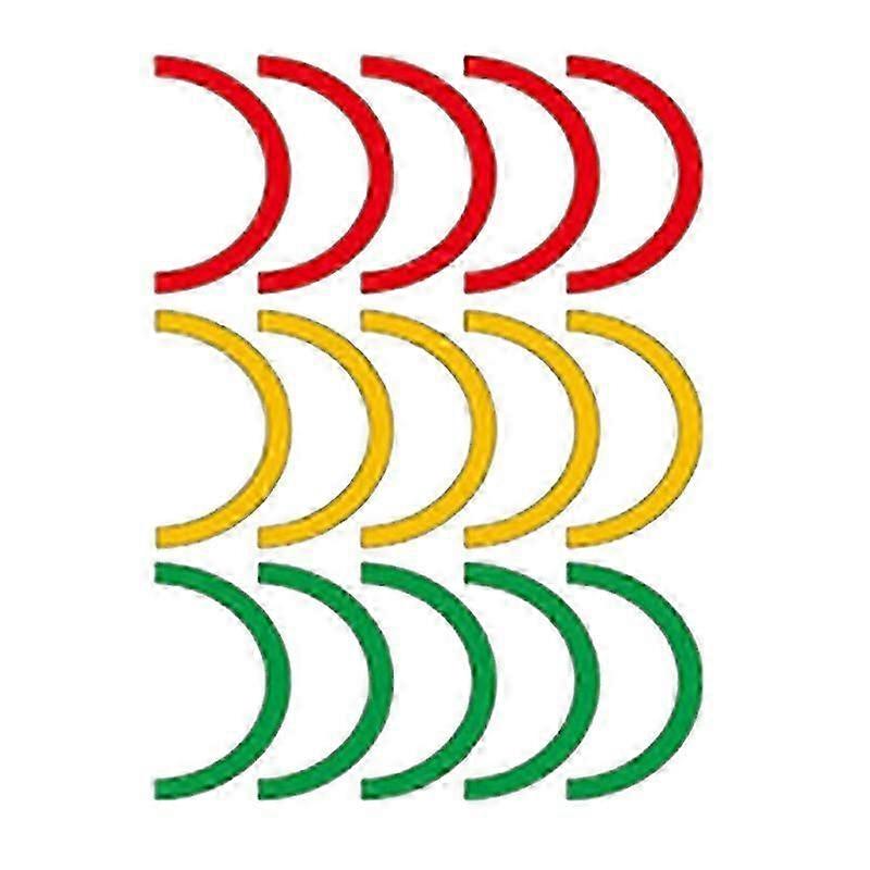 3 Sheets Gauge Labels Wear-Resistant Pressure Gauge Decal Arcs Stickers for Clear Indication on Meters and Mechanical Instruments (10 Pieces / Sheet)